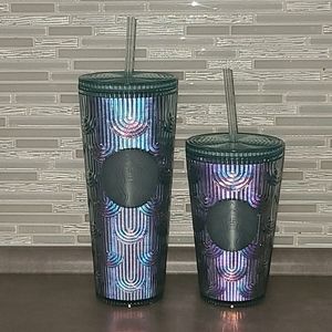 Starbucks Metallic Mermaid Scales Cup Set